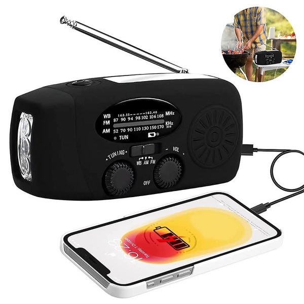 Hand Crank Radio With Flashlight For Emergency, Portable Solar Radios, Self Powe Carousel 1