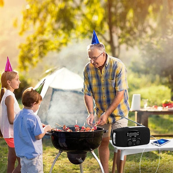 Hand Crank Radio With Flashlight For Emergency, Portable Solar Radios, Self Powe Carousel 2