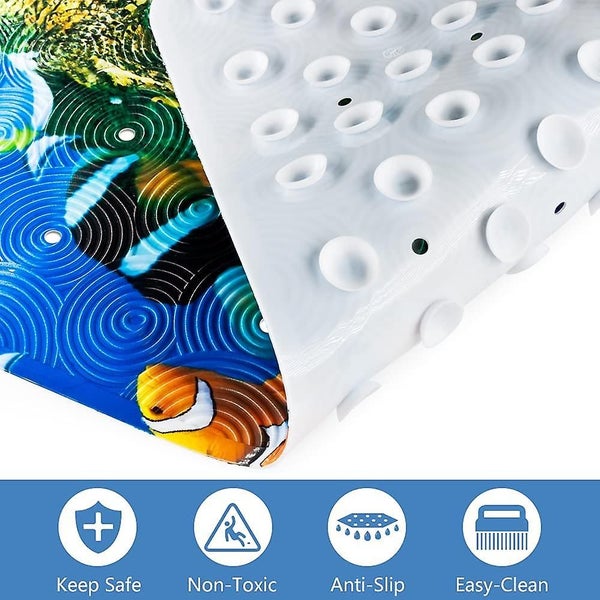 Baby Bath Mat, Non Slip Kids Tub Mat, Colorful Bath Mat For Tub For Kids, Washab Carousel 2