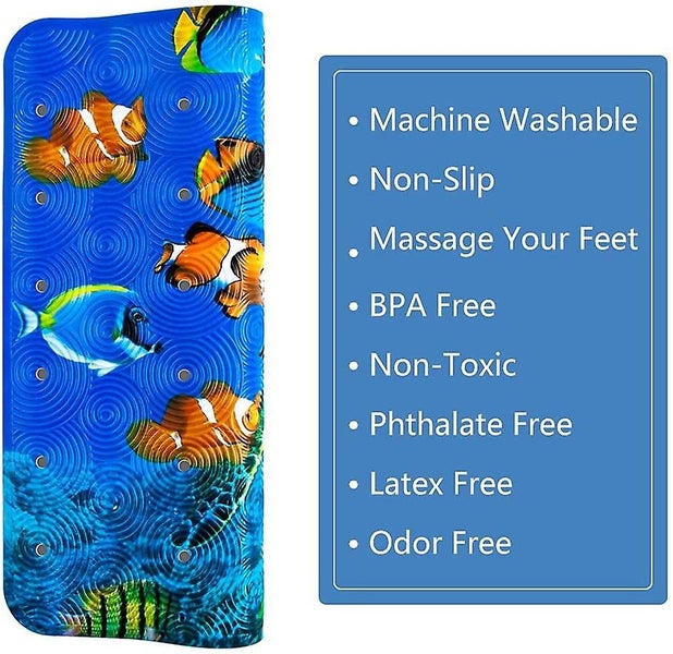 Baby Bath Mat, Non Slip Kids Tub Mat, Colorful Bath Mat For Tub For Kids, Washab Carousel 5