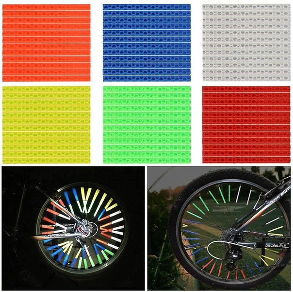 72 Pcs 6 Colors Spoke Reflectors Bicycle Reflectors Spoke Reflectors Special Tub Carousel 1