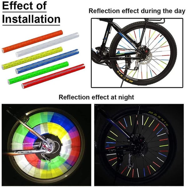 72 Pcs 6 Colors Spoke Reflectors Bicycle Reflectors Spoke Reflectors Special Tub Carousel 2