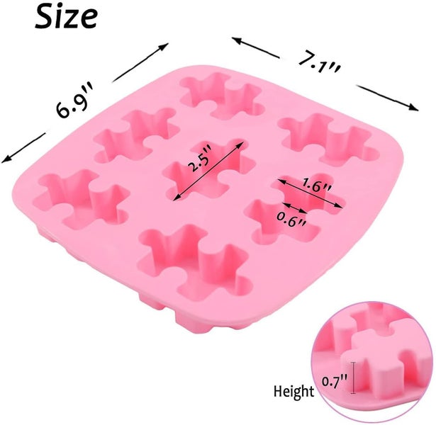 Hinmay Puzzle Piece Mold Silicone Puzzle Crayons Maker, Set Of 2 Carousel 2