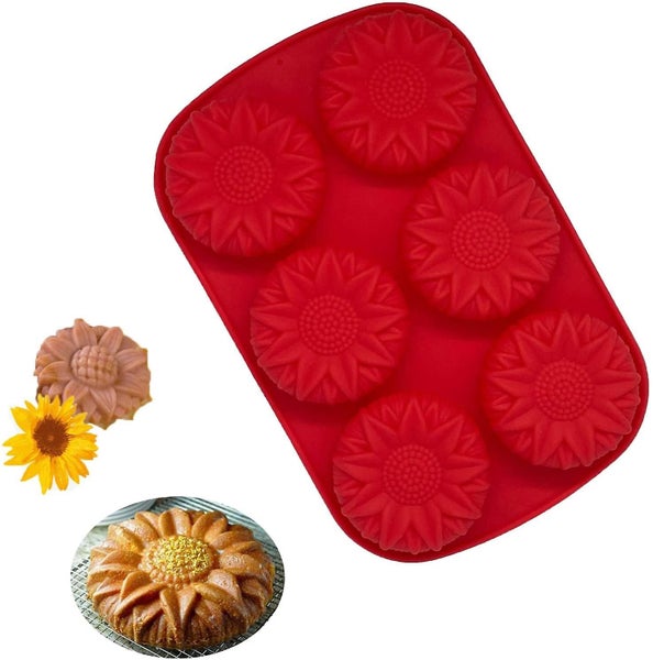 Handmade Soap Mould Sun Flower Shaped, Non-stick Silicone Molds Dishwasher Safe Carousel 1