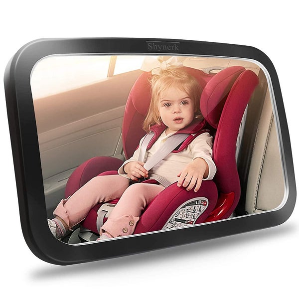 Baby Car Mirror, Safety Car Seat Mirror For Rear Facing Infant With Wide Crystal Carousel 1