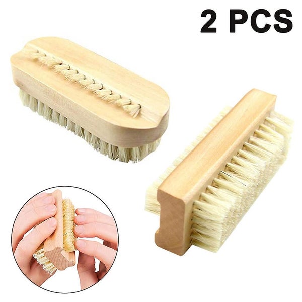 2 Pieces Double-sided Brush Hand Washing Brush With Bristles, Nail Hand Carousel 1
