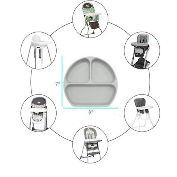 Infant Feeding Bowls-divided Food-grade Silicone Suction Plate For Weaning Babie Carousel 2