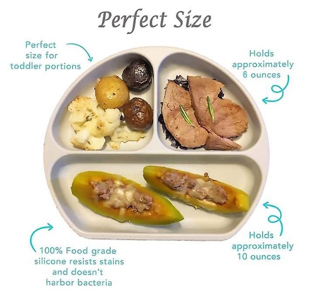 Infant Feeding Bowls-divided Food-grade Silicone Suction Plate For Weaning Babie Carousel 4