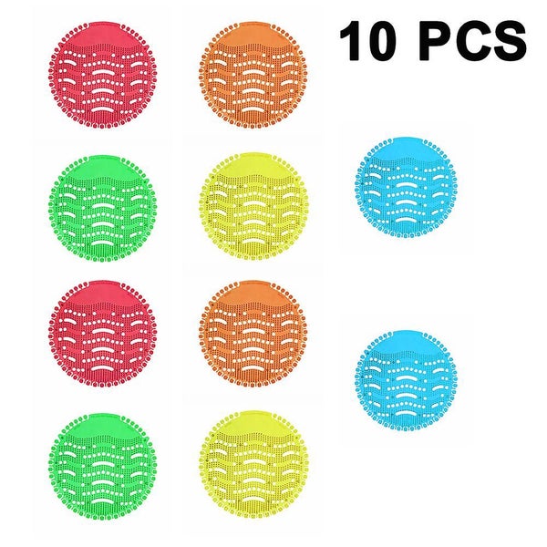 10-pack Urinal Screen & Deodorizer - Urinal Screen, Strong Fragrance, Less Splas Carousel 1