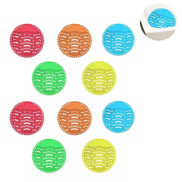 10-pack Urinal Screen & Deodorizer - Urinal Screen, Strong Fragrance, Less Splas Carousel 2