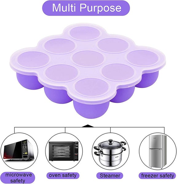 Baby Food Frozen Storage Box, Baby Silicone Container With Airtight Lid And 7 In Carousel 1