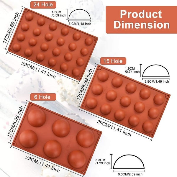 Bakeware Set Silicone Mold For Cake Decoration Jelly Pudding Candy Chocolate 6 H Carousel 2