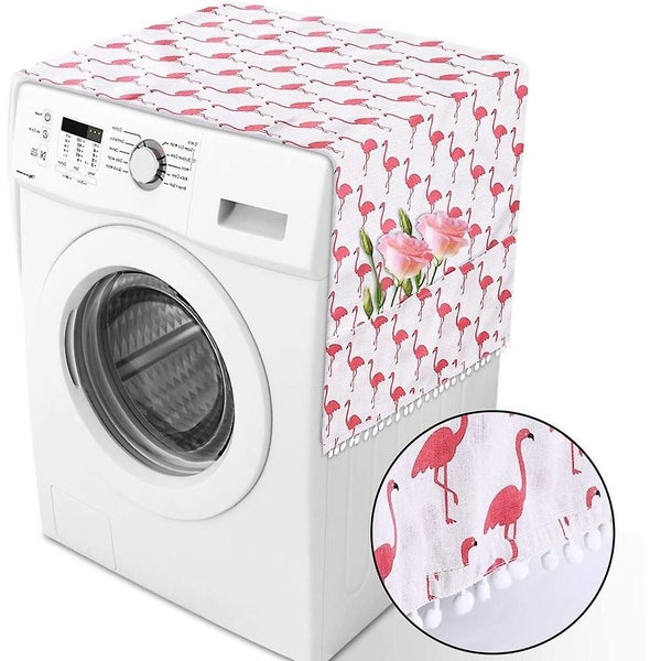 Side Storage Bag For Washing Machine Cover Anti-slip Washer And Dryer Top Covers Carousel 1