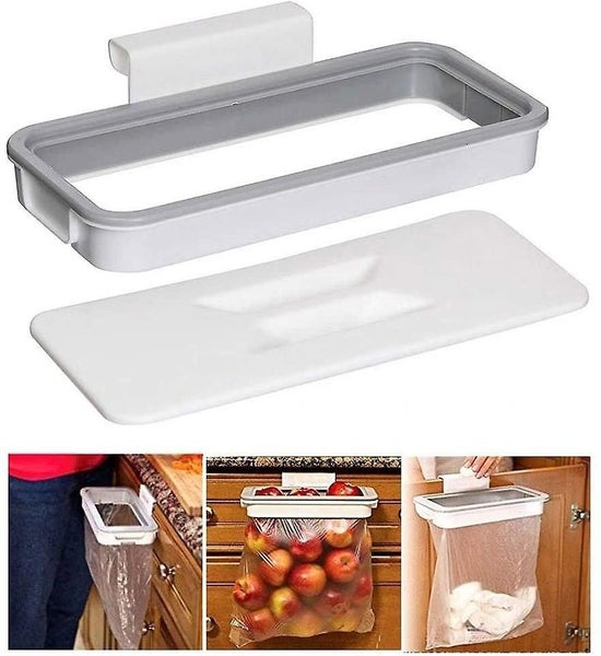 Set Of 2 Hanging Bin Bag Holder With Lid Portable Hanging Rubbish Bag Holder Kit Carousel 1