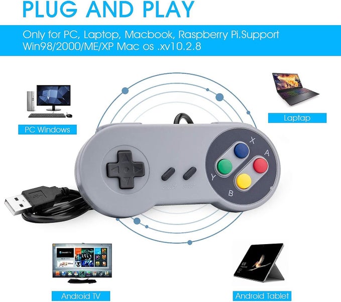 Rii Game Controller, Snes Retro Usb Controller, Classic Gamepad Joystick, Pc Sup Carousel 2