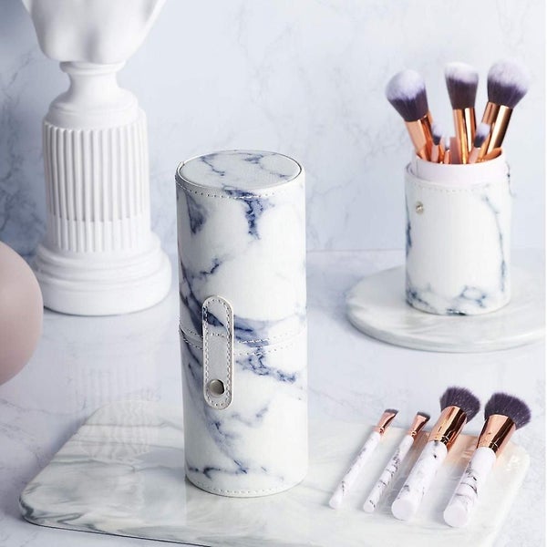 Marble Makeup Brush Set With Brush Holder Pot | Premium Synthetic Foundation Pow Carousel 5