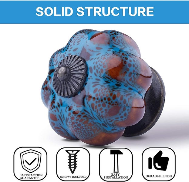 Knob For Cabinet, Furniture Knob Drawer, Made Of Ceramic, 8 Pieces Handles Kitch Carousel 4