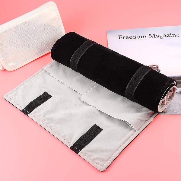 Velvet Travel Jewelry Case Roll Bag Organizer For Necklace Bracelet Earrings Rin Carousel 4