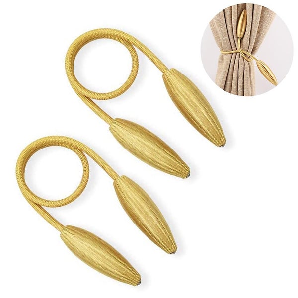 2 Pcs Magnetic Curtain Tiebacks,convenient Drape Tie Backs, Decorative Drape Tie Carousel 2