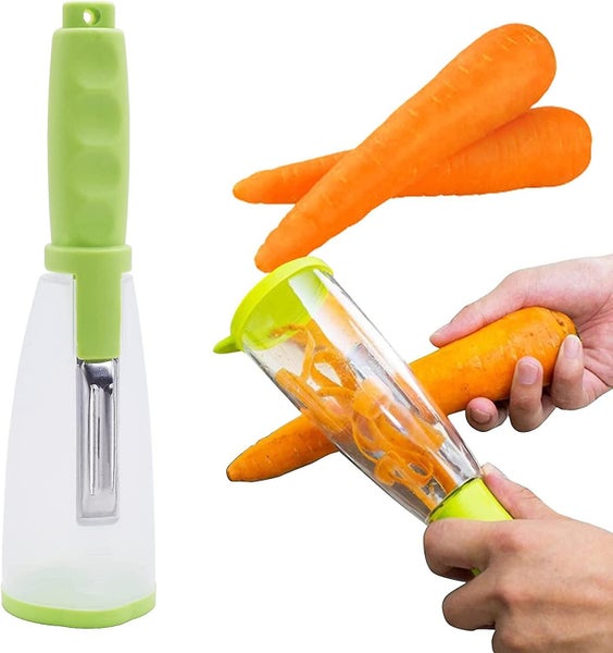 Vegetable Peeler With Container, Multi Functional Kitchen Julienne Peeler Blade Carousel 1