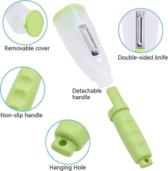 Vegetable Peeler With Container, Multi Functional Kitchen Julienne Peeler Blade Carousel 2