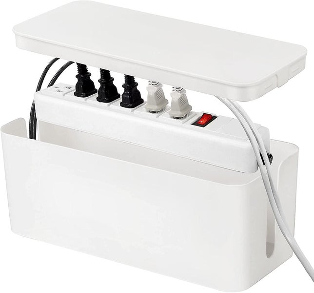 Cable Management Box, Cord Organizer Box Cover With Cable Kit Hides Power Strips Carousel 2