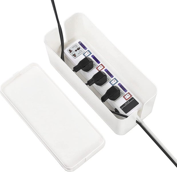 Cable Management Box, Cord Organizer Box Cover With Cable Kit Hides Power Strips Carousel 3