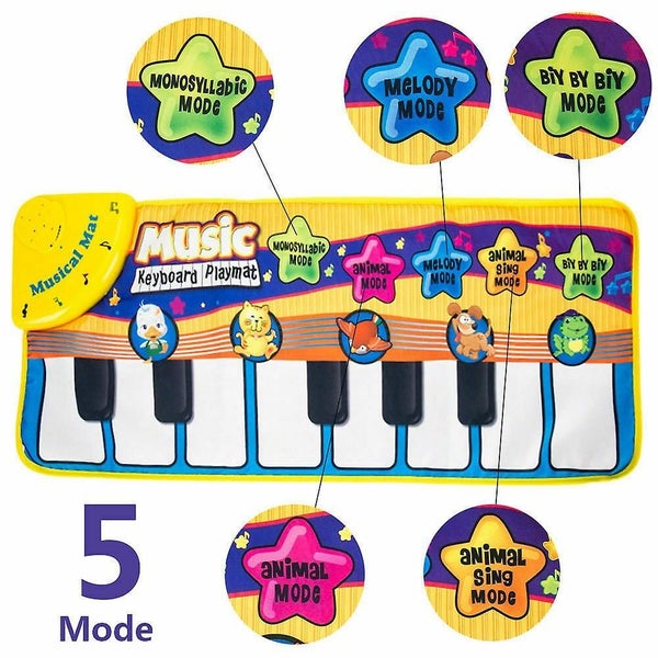 Music Kids Piano Play Baby Mat Animal Educational Soft Kick Toy Carousel 1