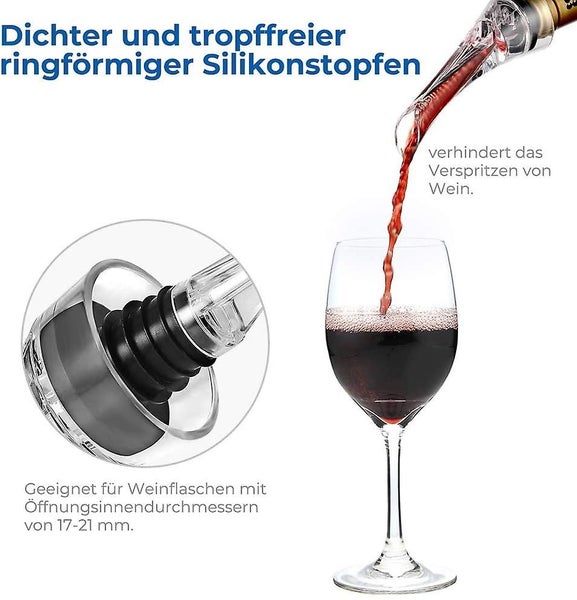 Wine Decanter Set, Quick Dispersing Red Wine Aerator With Stand Carousel 5