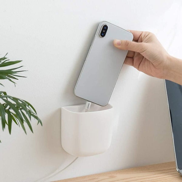 2 Pack Self Adhesive Organizer Storage Box Remote Control Holder Media Organizer Carousel 2