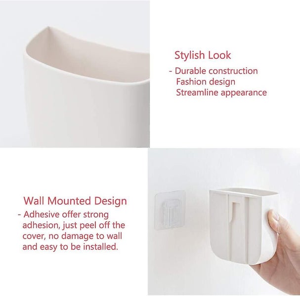 2 Pack Self Adhesive Organizer Storage Box Remote Control Holder Media Organizer Carousel 4