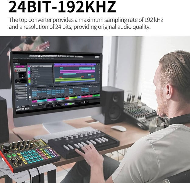 Voice Changer Soundboard, Audio Interface With Mixer And Live Sound Card For Liv Carousel 5