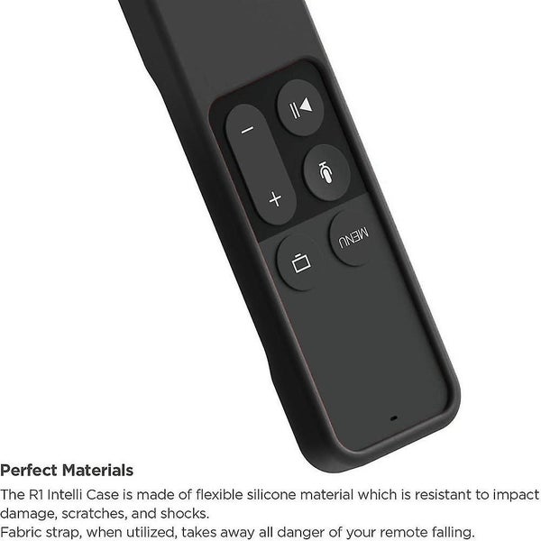 Non-slip Silicone Protective Case With Wrist Strap Compatible With Apple Tv 4k 4 Carousel 4