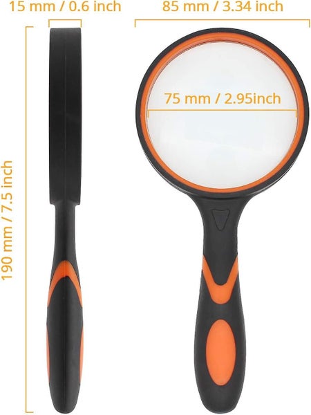 Magnifying Glass, 8x Handheld Reading Magnifier For Kids And Seniors, Non-scratc Carousel 2