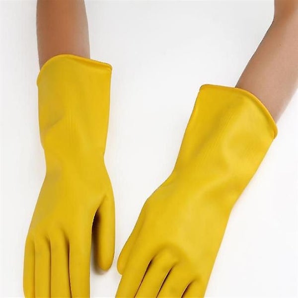 3-pairs Reusable Household Gloves, Rubber Dishwashing Gloves, Extra Thickness, L Carousel 4