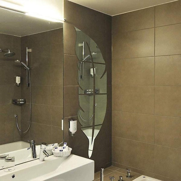 Feather Wall Mirror, 3d Acrylic Mirror Feather Wall Stickers Modern Home Decor R Carousel 5