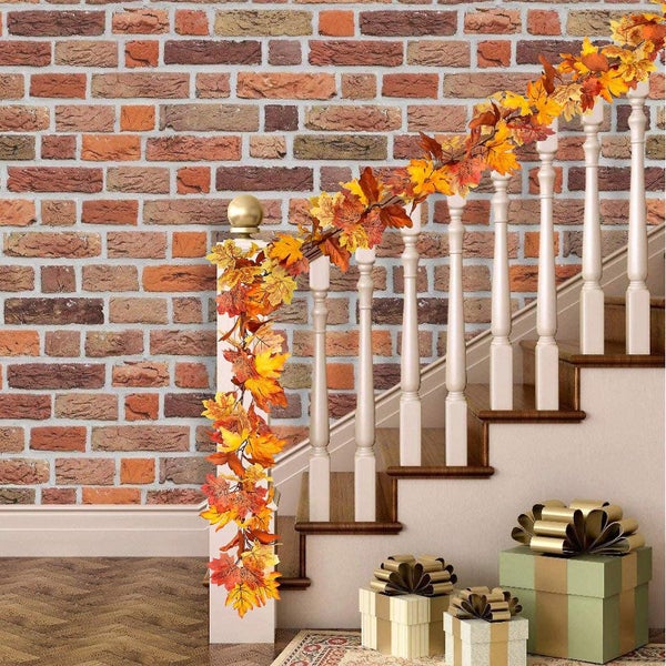 Fall Maple Garland - 5.9ft/piece Artificial Fall Foliage Garland Colorful Autumn Carousel 2