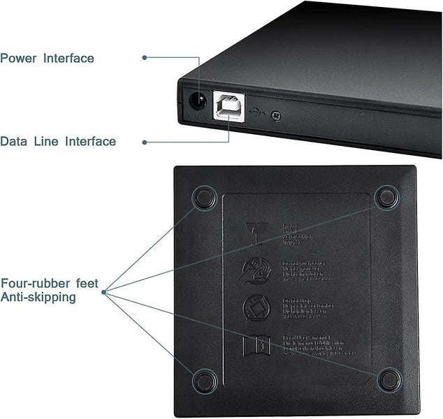 External Cd Dvd Drive, Blingco Usb 2.0 Slim Protable External Cd-rw Drive Dvd-rw Carousel 5