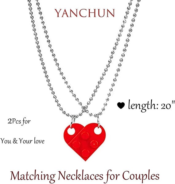 2 Pieces Matching Pendant Necklace, Necklaces Jewellery Gift Carousel 2