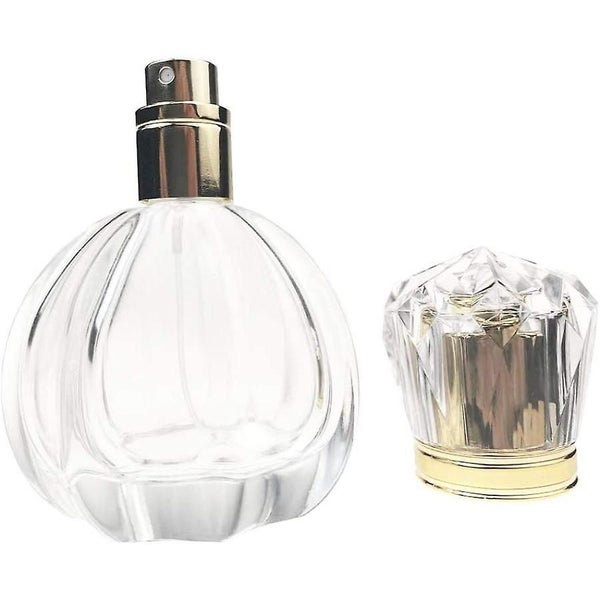 50 Ml Vintage Style Spray Bottle, Pumpkin Shape, Empty, Refillable, Clear Glass,62988861692801111