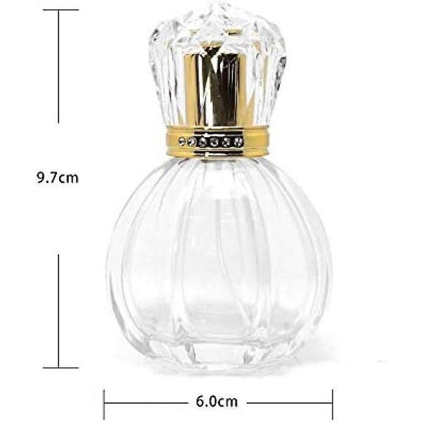 50 Ml Vintage Style Spray Bottle, Pumpkin Shape, Empty, Refillable, Clear Glass,62988861692801112