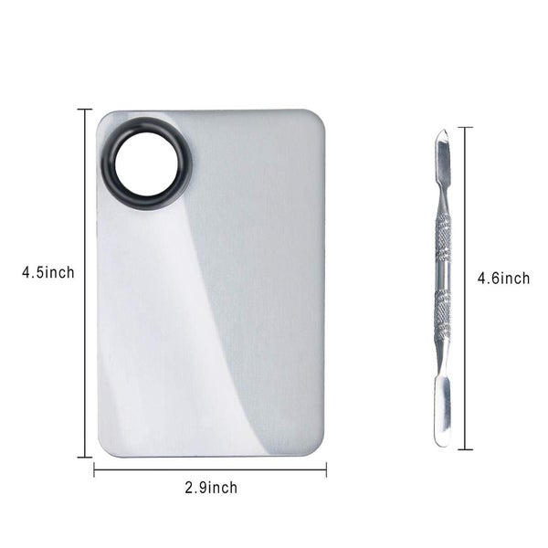 Makeup Palette, Upgrad Stainless Steel Metal Mixing Palette With Spatula Artist Carousel 2