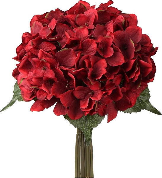 Artificial Wedding Flowers Fake Flowers Faux Hydrangea Bouquet Flower Arrangemen Carousel 5