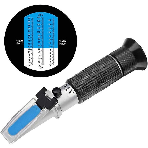Brix Refractometer With Atc, Handheld Brix Meter Hydrometer 0-32% Portable Brix Carousel 1