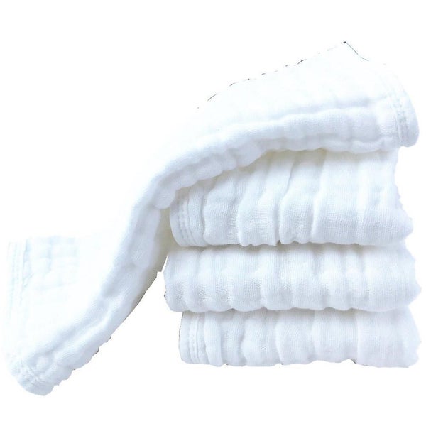 Muslin Cloths, Burp Cloths 4 Pack Large 100% Cotton Hand Washcloths Carousel 5