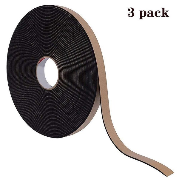 3pcs Insulation Foam Seal Tape Strips With Self-adhesive, Weather Stripping 10m Carousel 1