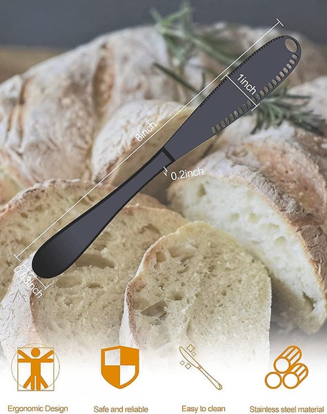 2pcs Butter Knife, A Serrated Edge, Cut Vegetables Or Fruits, Butter Spreader, S Carousel 2