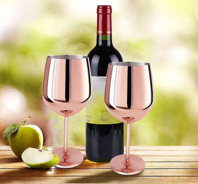 Red Wine Glass Made Of Stainless Steel With Metal Handle, Shatterproof, For Whit Carousel 5