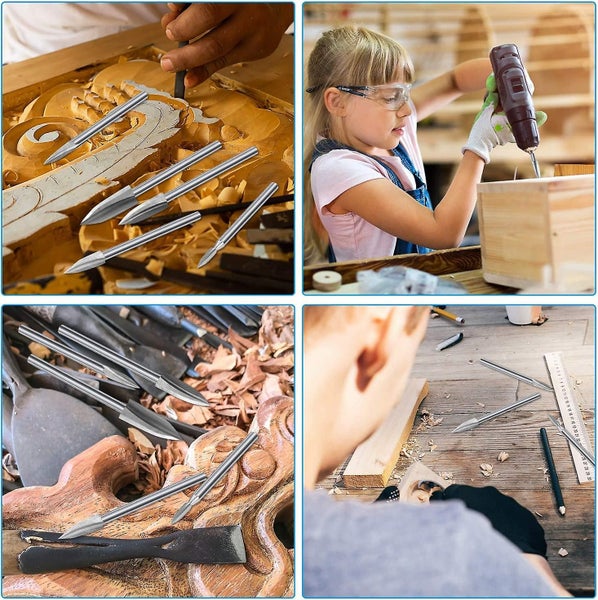 10 Pices D'accessoires De Forage De Sculpture Et De Gravure Sur Bois Foret De Gr Carousel 5