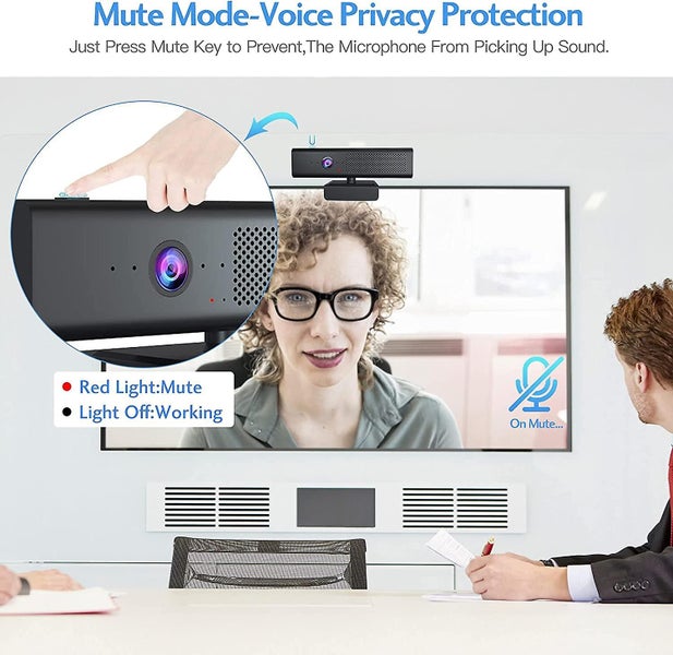 3 In 1 Webcam, 1080p Full Hd Webcam, With Speakers + 4 Stereo Noise Reduction Mi Carousel 5